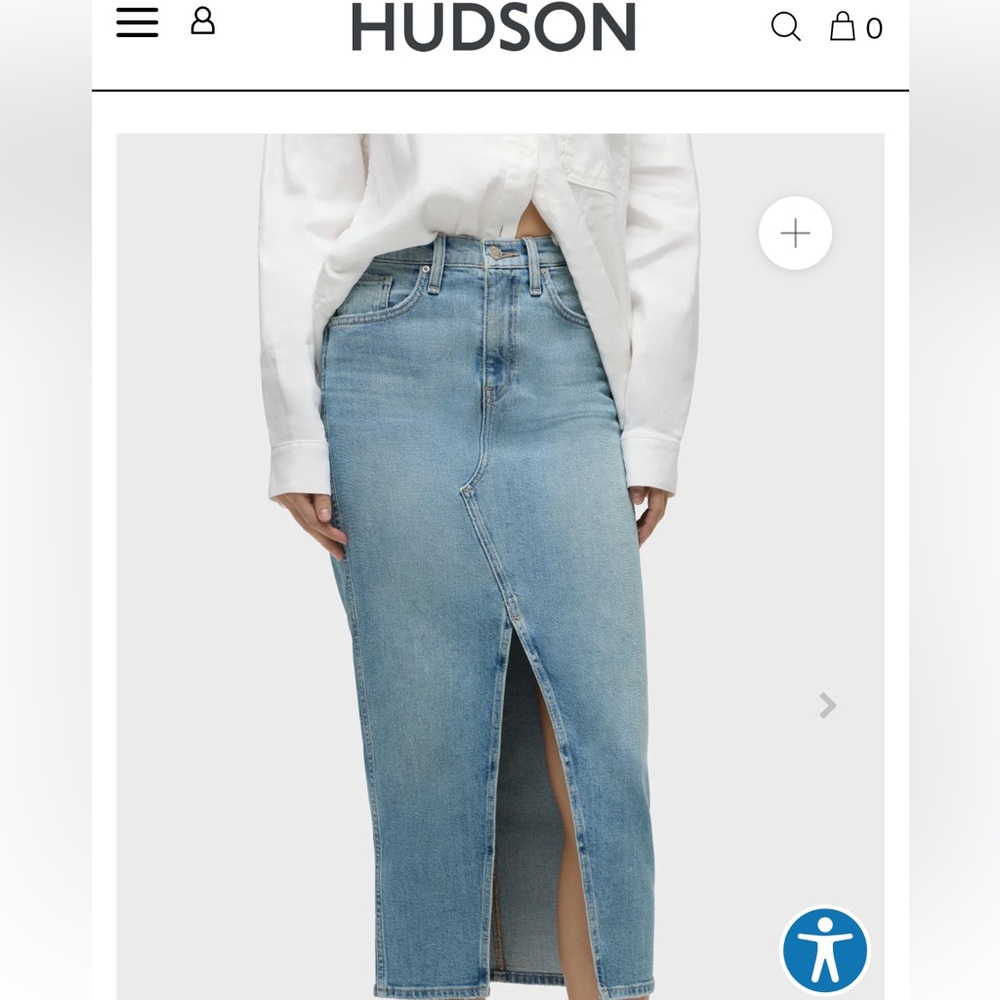 Hudson Reconstructed Blue Denim Skirt